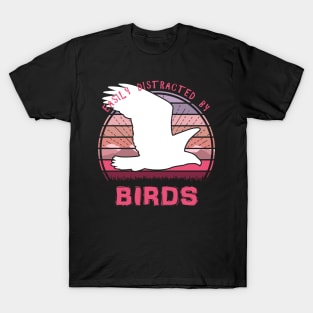 Easily Distracted By Birds Sunset T-Shirt